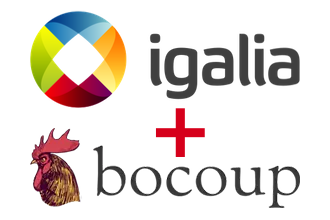 our two logos with a plus between them